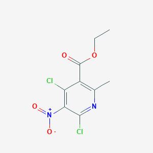 molecular formula C9H8Cl2N2O4 B8680683 Ethyl 4,6-dichloro-2-methyl-5-nitropyridine-3-carboxylate CAS No. 57268-81-2