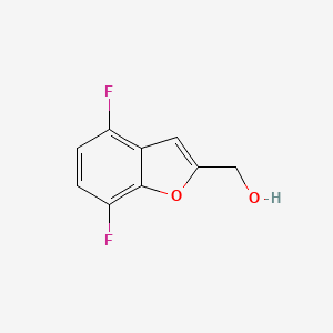 molecular formula C9H6F2O2 B8680687 4,7-Difluoro-2-hydroxymethylbenzofuran 