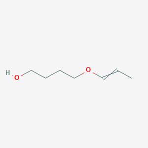 molecular formula C7H14O2 B8680737 4-[(Prop-1-en-1-yl)oxy]butan-1-ol CAS No. 118659-42-0