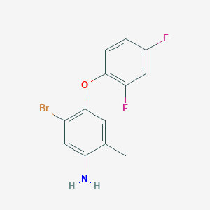 molecular formula C13H10BrF2NO B8680829 5-Bromo-4-(2,4-difluorophenoxy)-2-methylaniline CAS No. 765914-73-6