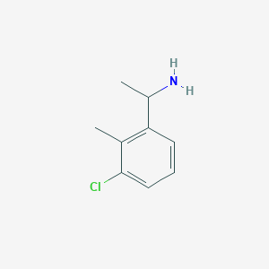 molecular formula C9H12ClN B8680847 1-(3-Chloro-2-methylphenyl)ethanamine 