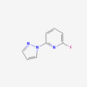 molecular formula C8H6FN3 B8680864 2-Fluoro-6-pyrazol-1-yl-pyridine 