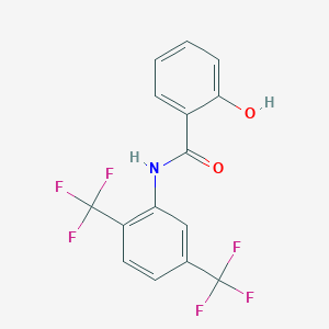 molecular formula C15H9F6NO2 B8680905 N-[2,5-Bis(trifluoromethyl)phenyl]-2-hydroxybenzamide CAS No. 634186-84-8