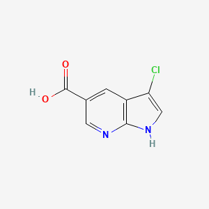 molecular formula C8H5ClN2O2 B8680932 3-chloro-1H-pyrrolo[2,3-b]pyridine-5-carboxylic acid 