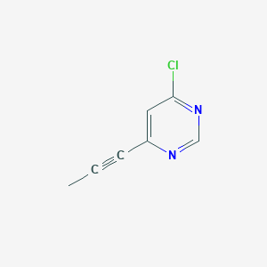 molecular formula C7H5ClN2 B8680958 4-Chloro-6-(prop-1-yn-1-yl)pyrimidine 