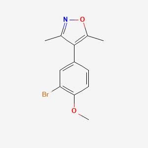 molecular formula C12H12BrNO2 B8680965 4-(3-bromo-4-methoxyphenyl)-3,5-dimethylIsoxazole 