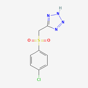 molecular formula C8H7ClN4O2S B8680973 5-[(4-Chlorobenzene-1-sulfonyl)methyl]-2H-tetrazole CAS No. 18527-41-8