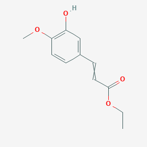 molecular formula C12H14O4 B8680991 Ethyl 3-(3-hydroxy-4-methoxyphenyl)acrylate 
