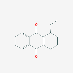 molecular formula C16H16O2 B8681066 1-Ethyl-1,2,3,4-tetrahydroanthracene-9,10-dione CAS No. 52651-54-4