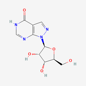 molecular formula C10H12N4O5 B8681142 1,5-Dihydro-1-beta-D-ribofuranosyl-4H-pyrazolo(3,4-d)pyrimidin-4-one 