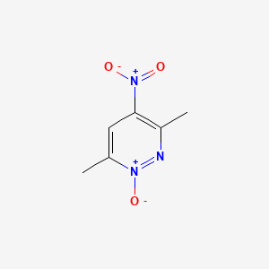 molecular formula C6H7N3O3 B8681149 3,6-Dimethyl-4-nitropyridazine 1-oxide CAS No. 57599-50-5
