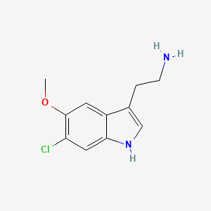 molecular formula C11H13ClN2O B8681155 Indole, 3-(2-aminoethyl)-6-chloro-5-methoxy- CAS No. 5355-03-3