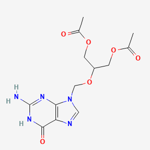 molecular formula C13H17N5O6 B8681166 9-(1,3-Diacetoxy-2-propoxymethyl)guanine 