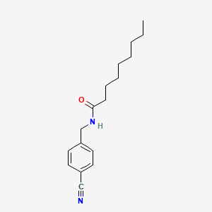 molecular formula C17H24N2O B8681185 N-[(4-Cyanophenyl)methyl]nonanamide CAS No. 112916-42-4