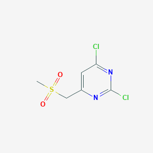 molecular formula C6H6Cl2N2O2S B8681233 2,4-Dichloro-6-[(methylsulfonyl)methyl]pyrimidine CAS No. 944058-90-6
