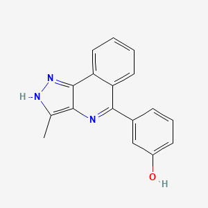 molecular formula C17H13N3O B8681255 3-(3-Methyl-1H-pyrazolo[4,3-c]isoquinolin-5-yl)phenol CAS No. 645417-69-2