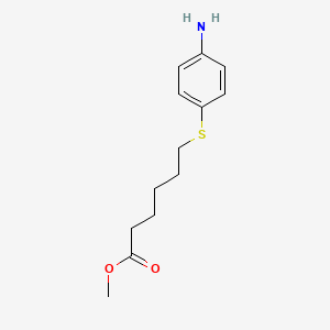molecular formula C13H19NO2S B8681296 Hexanoic acid, 6-[(4-aminophenyl)thio]-, methyl ester CAS No. 125173-94-6