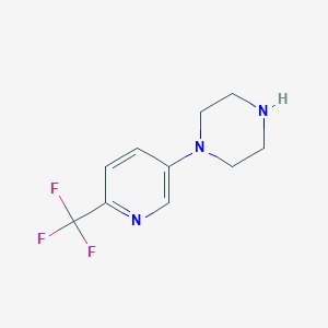 molecular formula C10H12F3N3 B8681483 1-(6-Trifluoromethylpyridin-3-yl)piperazine 