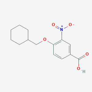 molecular formula C14H17NO5 B8681489 4-(Cyclohexylmethyloxy)-3-nitrobenzoic acid 