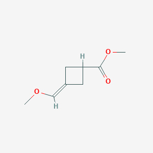 molecular formula C8H12O3 B8681503 Methyl 3-(methoxymethylidene)cyclobutanecarboxylate 