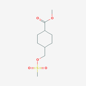 molecular formula C10H18O5S B8681560 Methyl 4-[[(methylsulfonyl)oxy]methyl]cyclohexanecarboxylate CAS No. 845639-91-0