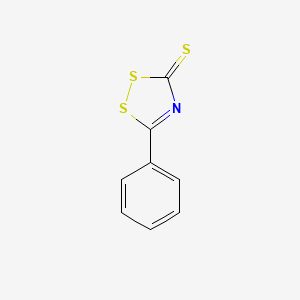 molecular formula C8H5NS3 B8681573 3H-1,2,4-Dithiazole-3-thione, 5-phenyl- CAS No. 7139-34-6