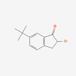 molecular formula C13H15BrO B8681616 2-Bromo-6-tert-butyl-2,3-dihydro-1H-inden-1-one CAS No. 255895-91-1