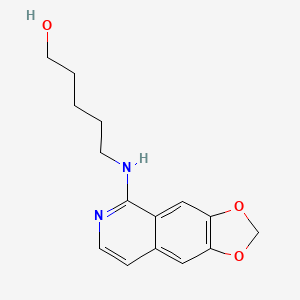 molecular formula C15H18N2O3 B8681631 5-[(2H-[1,3]Dioxolo[4,5-g]isoquinolin-5-yl)amino]pentan-1-ol CAS No. 36838-81-0