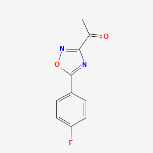molecular formula C10H7FN2O2 B8681650 1-(5-(4-Fluorophenyl)-1,2,4-oxadiazol-3-yl)ethanone 