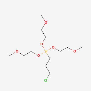 molecular formula C12H27ClO6Si B8681652 6-(3-Chloropropyl)-6-(2-methoxyethoxy)-2,5,7,10-tetraoxa-6-silaundecane CAS No. 83315-76-8