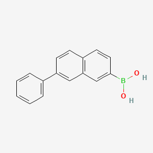 molecular formula C16H13BO2 B8681655 (7-Phenylnaphthalen-2-yl)boronic acid 