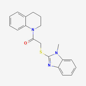 molecular formula C19H19N3OS B8681731 1-(3,4-Dihydro-2H-quinolin-1-yl)-2-(1-methyl-1H-benzoimidazol-2-ylsulfanyl)ethanone 
