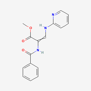 molecular formula C16H15N3O3 B8681756 Methyl 2-benzamido-3-[(pyridin-2-yl)amino]prop-2-enoate CAS No. 149454-60-4