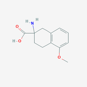 molecular formula C12H15NO3 B8681784 2-Amino-5-methoxy-1,2,3,4-tetrahydronaphthalene-2-carboxylic acid 