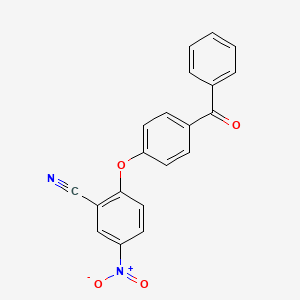 molecular formula C20H12N2O4 B8681808 Benzonitrile, 2-(4-benzoylphenoxy)-5-nitro- CAS No. 78940-72-4