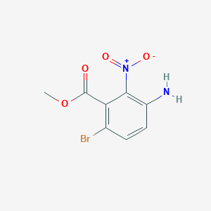 molecular formula C8H7BrN2O4 B8681820 Methyl 3-amino-6-bromo-2-nitrobenzoate 