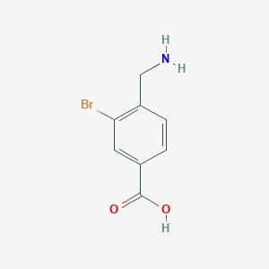 molecular formula C8H8BrNO2 B8681821 4-(Aminomethyl)-3-bromobenzoic acid 