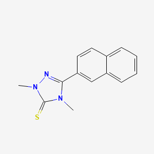 molecular formula C14H13N3S B8681824 2,4-Dimethyl-5-(naphthalen-2-yl)-2,4-dihydro-3H-1,2,4-triazole-3-thione CAS No. 110106-96-2
