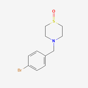 molecular formula C11H14BrNOS B8681825 4-(4-Bromobenzyl)-thiomorpholine 1-oxide 
