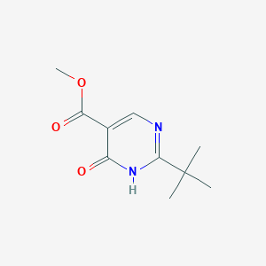 molecular formula C10H14N2O3 B8681831 Methyl 2-tert-butyl-6-oxo-1,6-dihydropyrimidine-5-carboxylate 