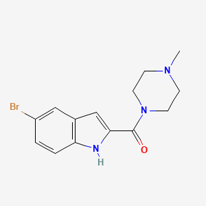 molecular formula C14H16BrN3O B8681844 (5-bromo-1H-indol-2-yl)(4-methylpiperazin-1-yl)methanone 