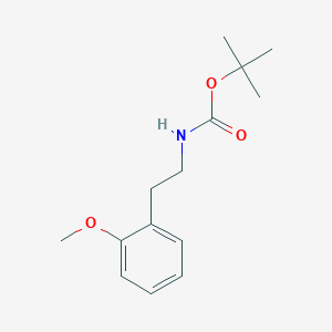 molecular formula C14H21NO3 B8681861 N-(t-Butyloxycarbonyl)-2-(2-methoxyphenyl)-ethylamine 