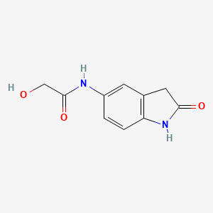 molecular formula C10H10N2O3 B8681872 2-hydroxy-N-(2-oxo-2,3-dihydro-1H-indol-5-yl)-acetamide 