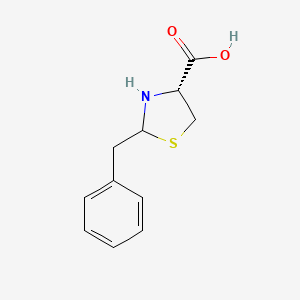 molecular formula C11H13NO2S B8681912 (2RS,4R)-2-benzyl-4-thiazolidinecarboxylic acid 