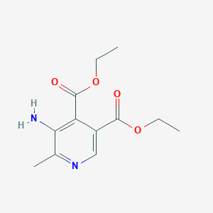 molecular formula C12H16N2O4 B8681925 Diethyl 5-amino-6-methylpyridine-3,4-dicarboxylate CAS No. 115109-05-2
