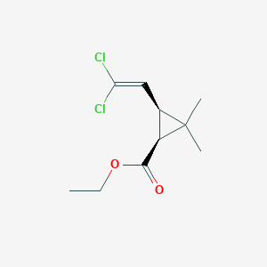 molecular formula C10H14Cl2O2 B8681932 Ethyl (+/-)-cis-2,2-dimethyl-3-(2,2-dichlorovinyl)cyclopropane carboxylate CAS No. 60940-88-7