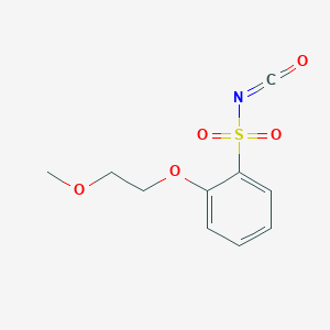 molecular formula C10H11NO5S B8681992 2-(2-Methoxyethoxy)benzene-1-sulfonyl isocyanate CAS No. 89020-61-1