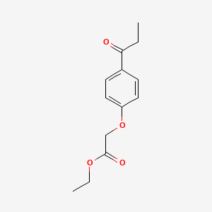 molecular formula C13H16O4 B8682021 Ethyl 2-(4-propionylphenoxy)acetate 