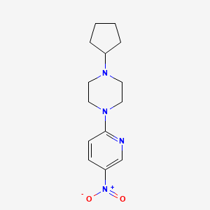 molecular formula C14H20N4O2 B8682032 1-Cyclopentyl-4-(5-nitropyridin-2-yl)piperazine 