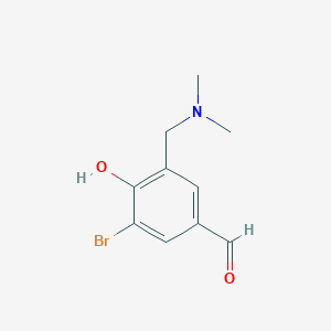 molecular formula C10H12BrNO2 B8682038 3-Bromo-5-[(dimethylamino)methyl]-4-hydroxybenzaldehyde 